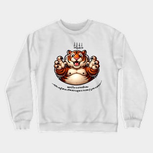 Thai Tattoo Parody "Sak Yant Tiger" Crewneck Sweatshirt